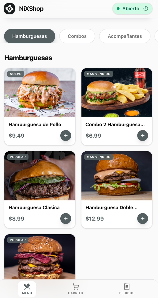 NiXShop App Mobile View